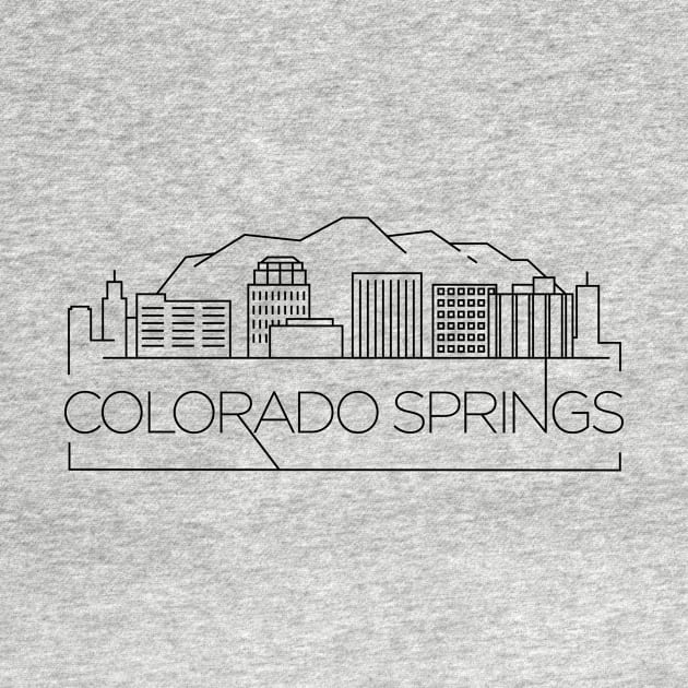 Colorado Springs Minimal Skyline by kursatunsal